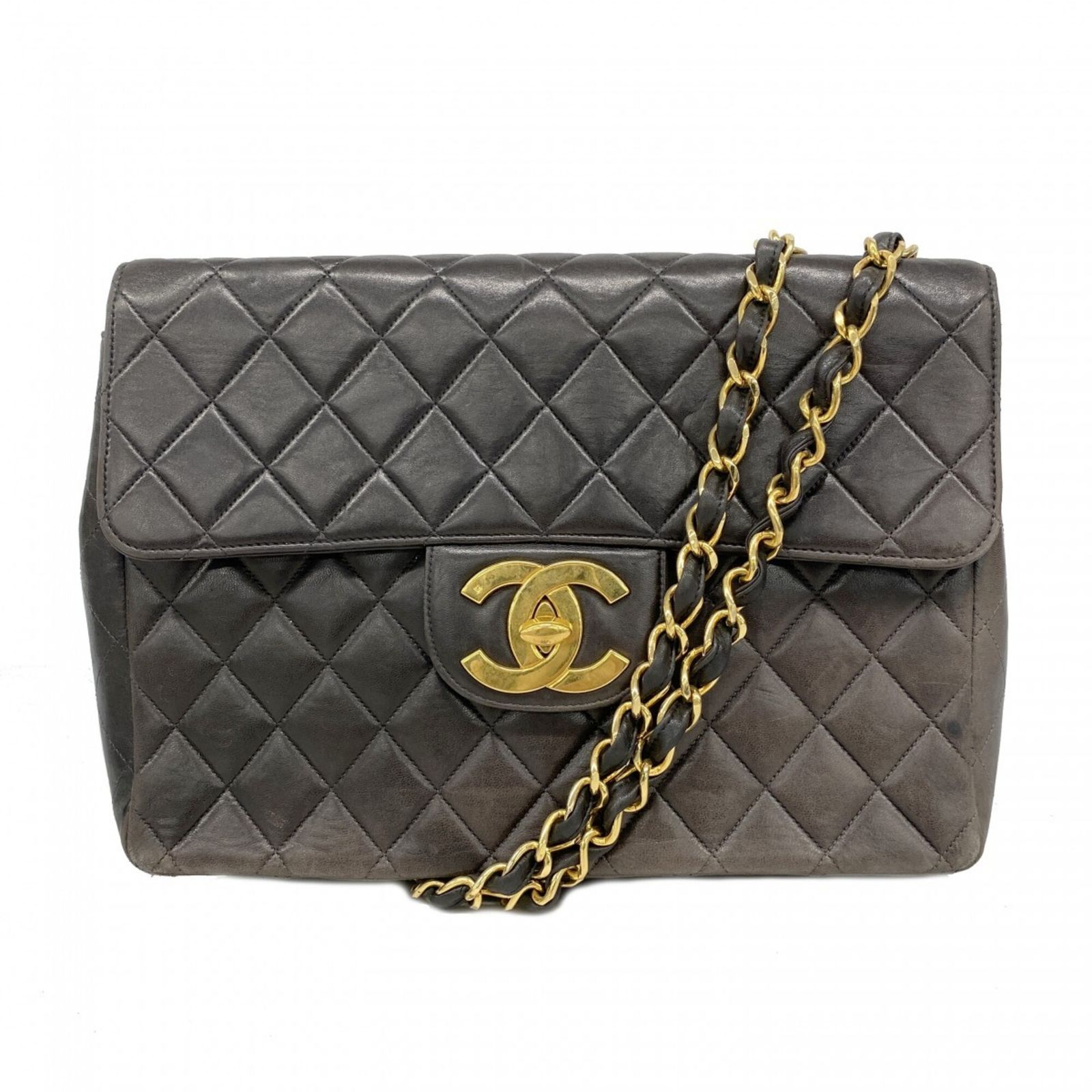 シャネル(Chanel) シャネル ショルダーバッグ デカマトラッセ Wチェーン ラムスキン ブラック レディース 213,009円