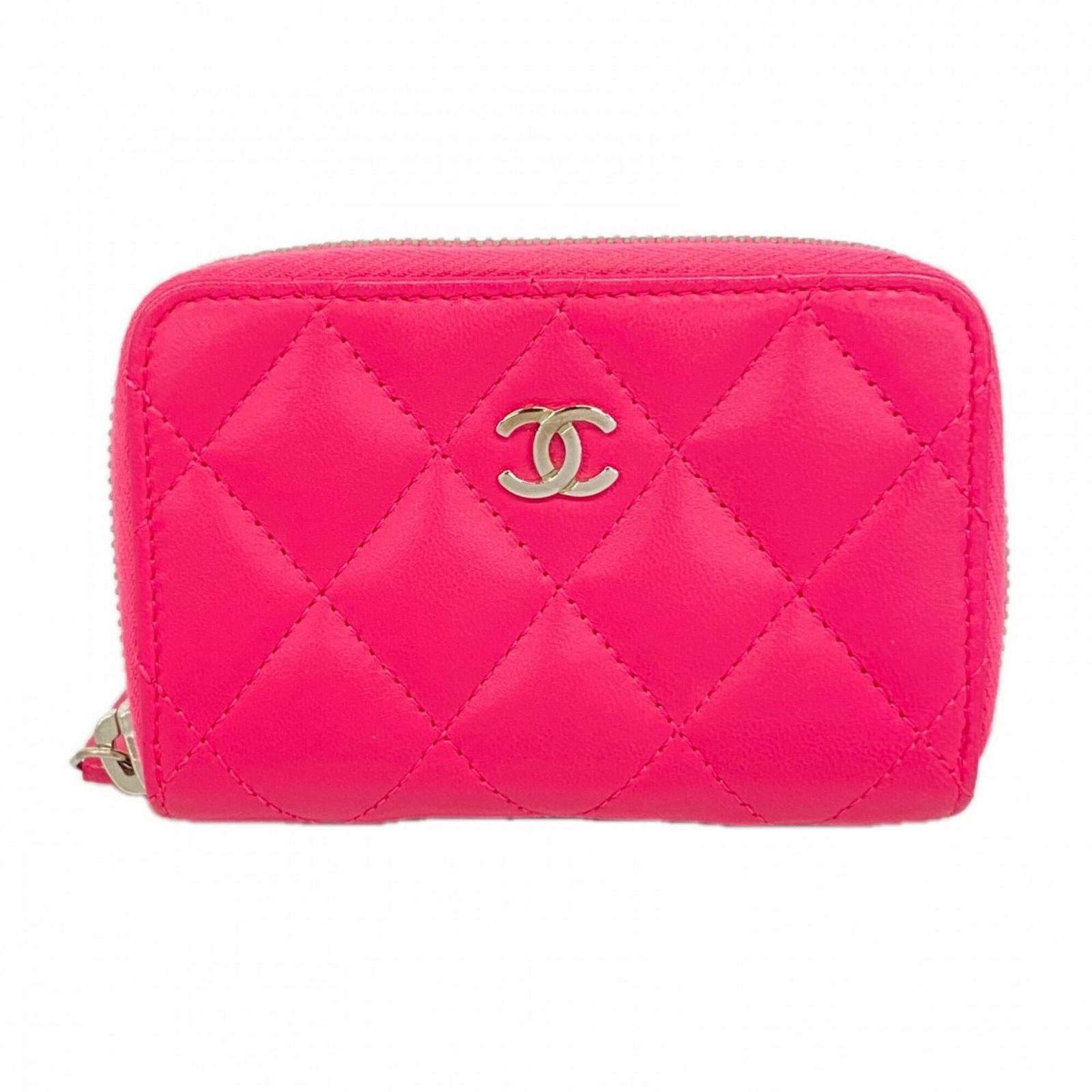 シャネル(Chanel) シャネル 財布・コインケース マトラッセ ラムスキン ピンク レディース