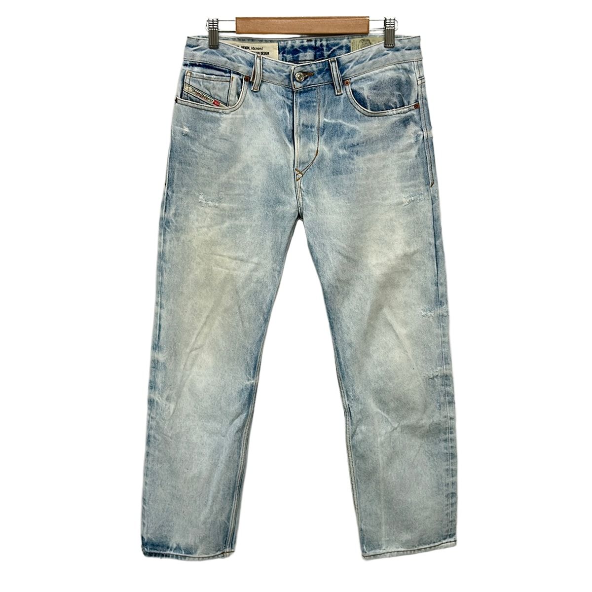 DIESEL(ディーゼル) ジーンズ サイズW29/L30美品 D-KODECK ライトブルー フルレングス/ボタンフライ/ダメージ加工