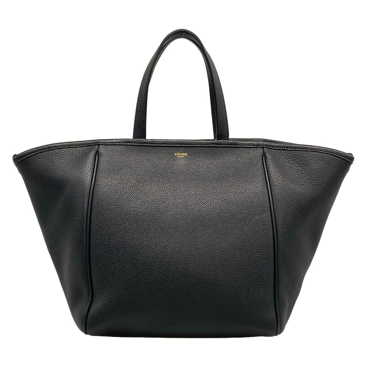 CELINE(セリーヌ) トートバッグ スモール フォールドカバ 黒 レザー