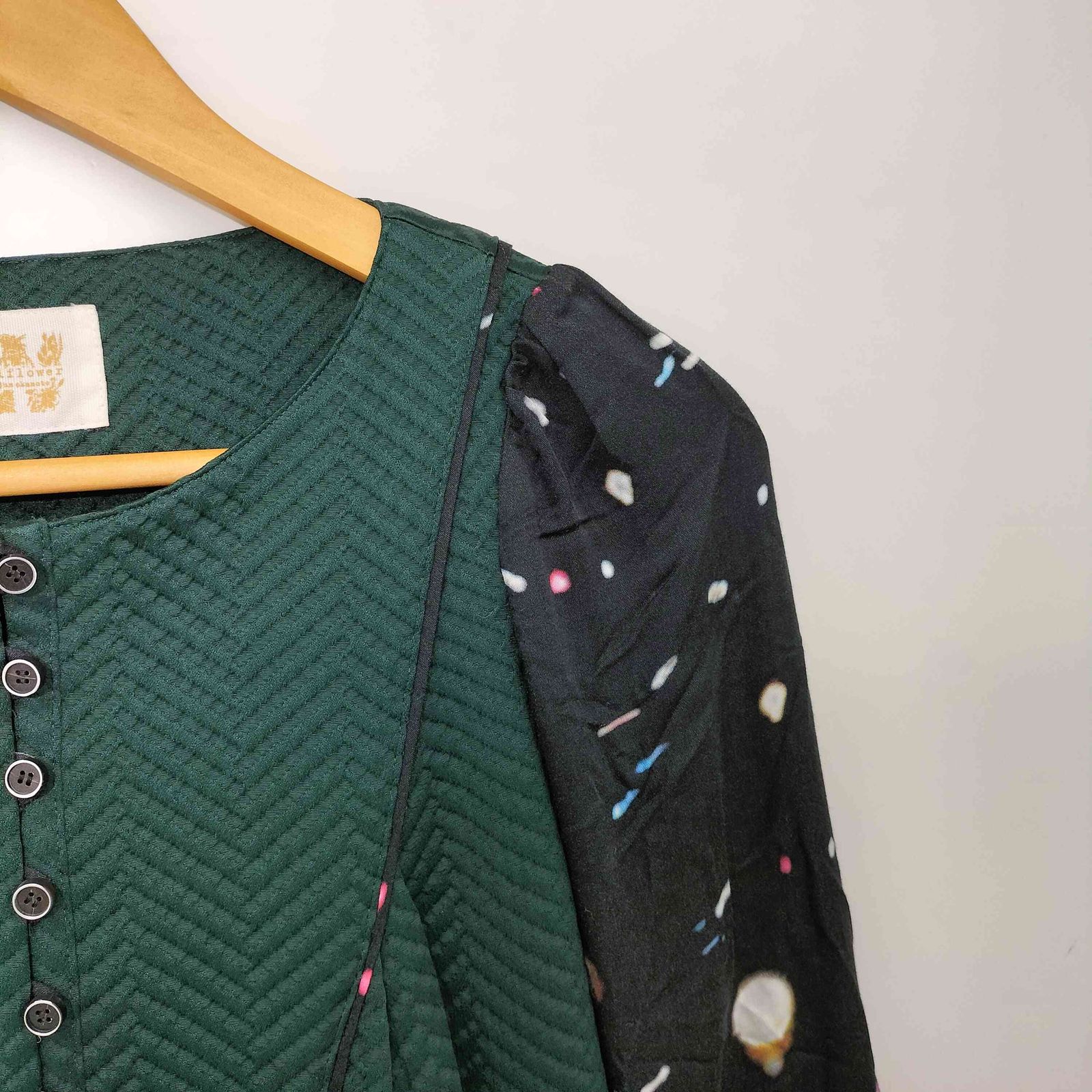 ジュンオカモト JUN OKAMOTO WALLFLOWER 切替デザイン L/S ワンピース