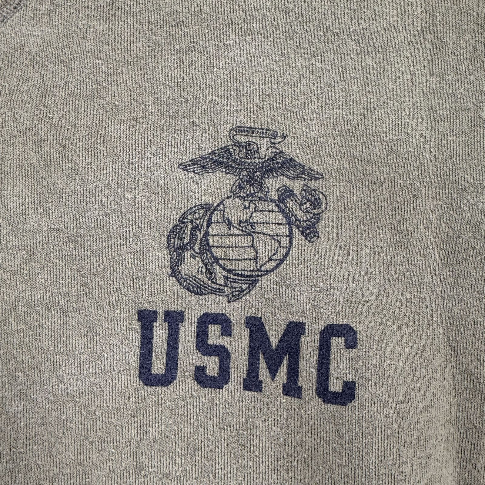 USA製 SOFFE USMC ミリタリー スウェット トレーナー オリーブ L