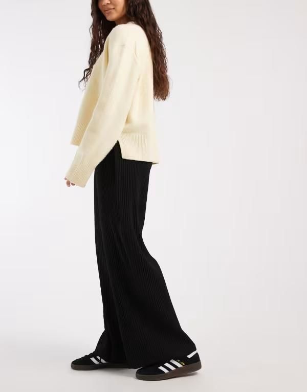 ヴェロモーダ レディース ボトムス カジュアルパンツ Vero Moda loose pull on pliss pants Black Pliss ブラック