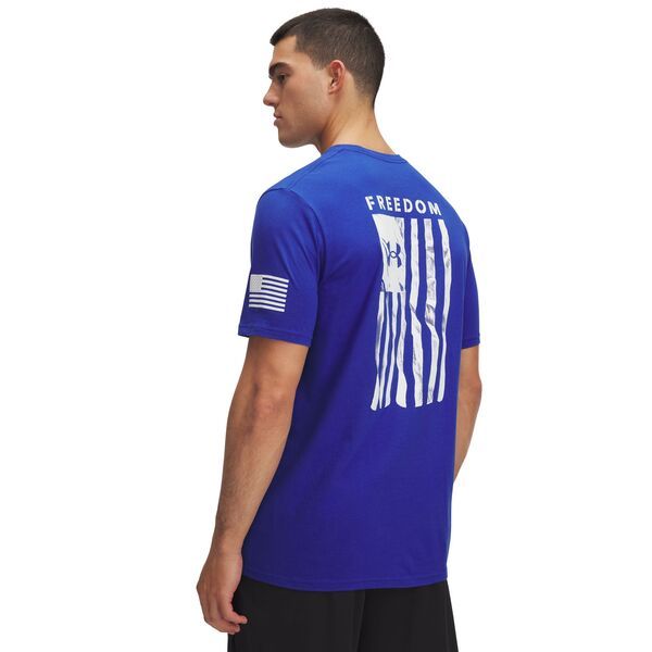 アンダーアーマー メンズ トップス Tシャツ グラフィック Under Armour Mens Freedom Flagraphic TShirt RoyalWhite ホワイト