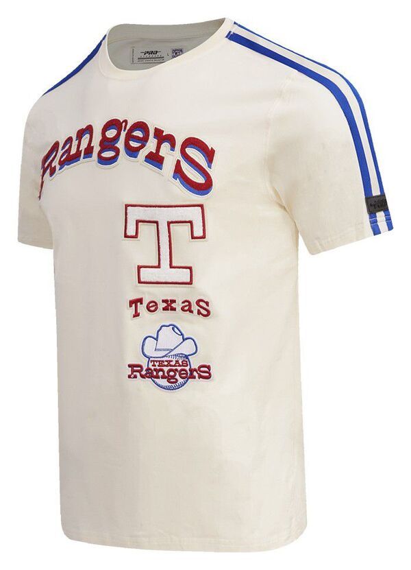 プロスタンダード メンズ トップス Tシャツ ジャージー Pro Standard Mens Texas Rangers Retro Single Jersey Striped TShirt Crea