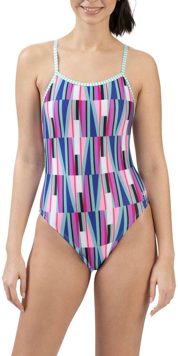 ドルフィン レディース 水着 上下セット プリント Dolfin Womens Uglies Booksmart Printed One Piece Swimsuit Multi マルチカラー