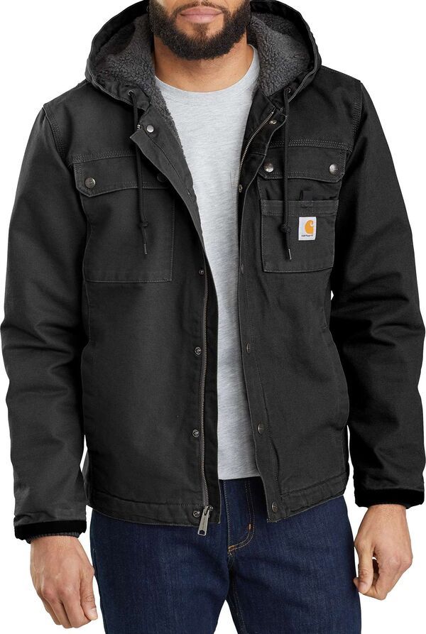 カーハート メンズ アウター ジャケット・ブルゾン Carhartt Mens Washeduck Barlett Jacket Black ブラック