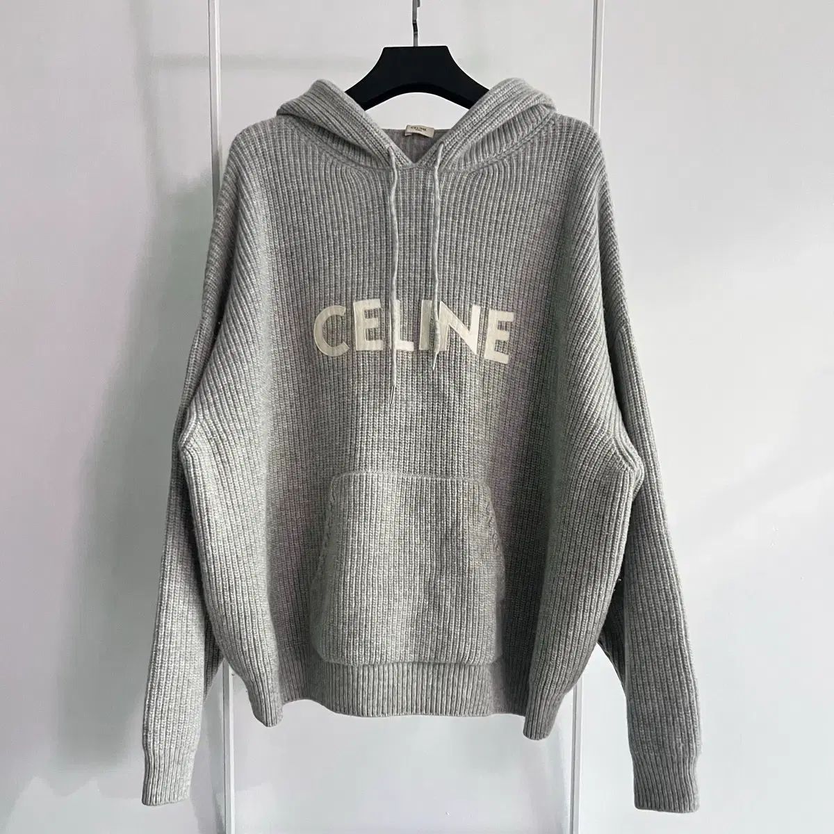 セリーヌ リブド ニット フードTシャツ 2XL