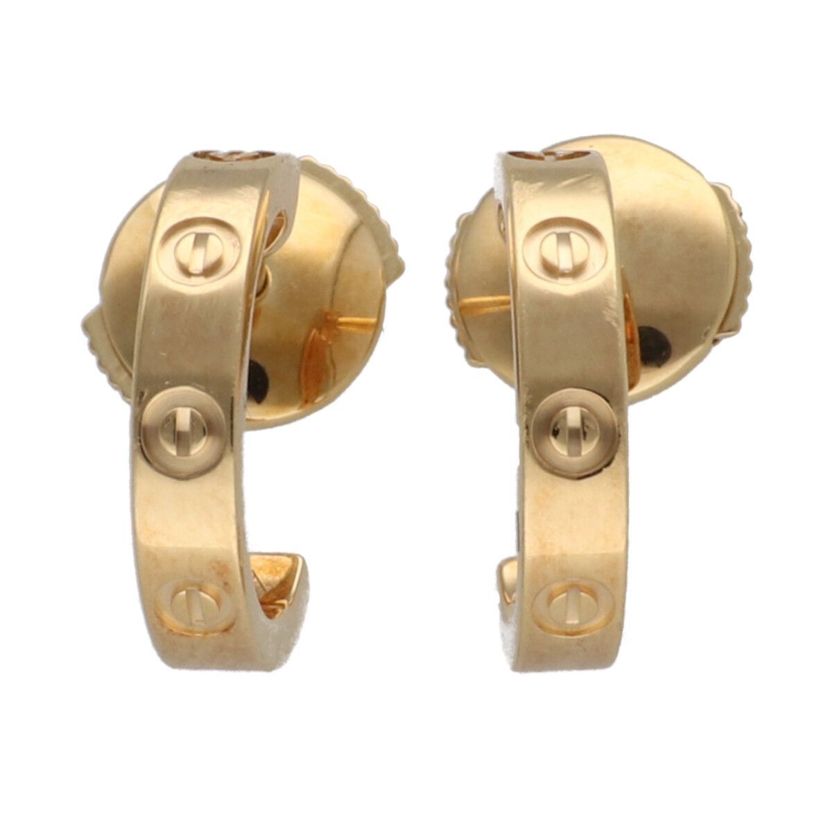 【中古】 Cartier カルティエ ラブ フープ イヤリング スモールモデル YG B8028800 イエローゴールド ミニラブ ピアス 24007595DS