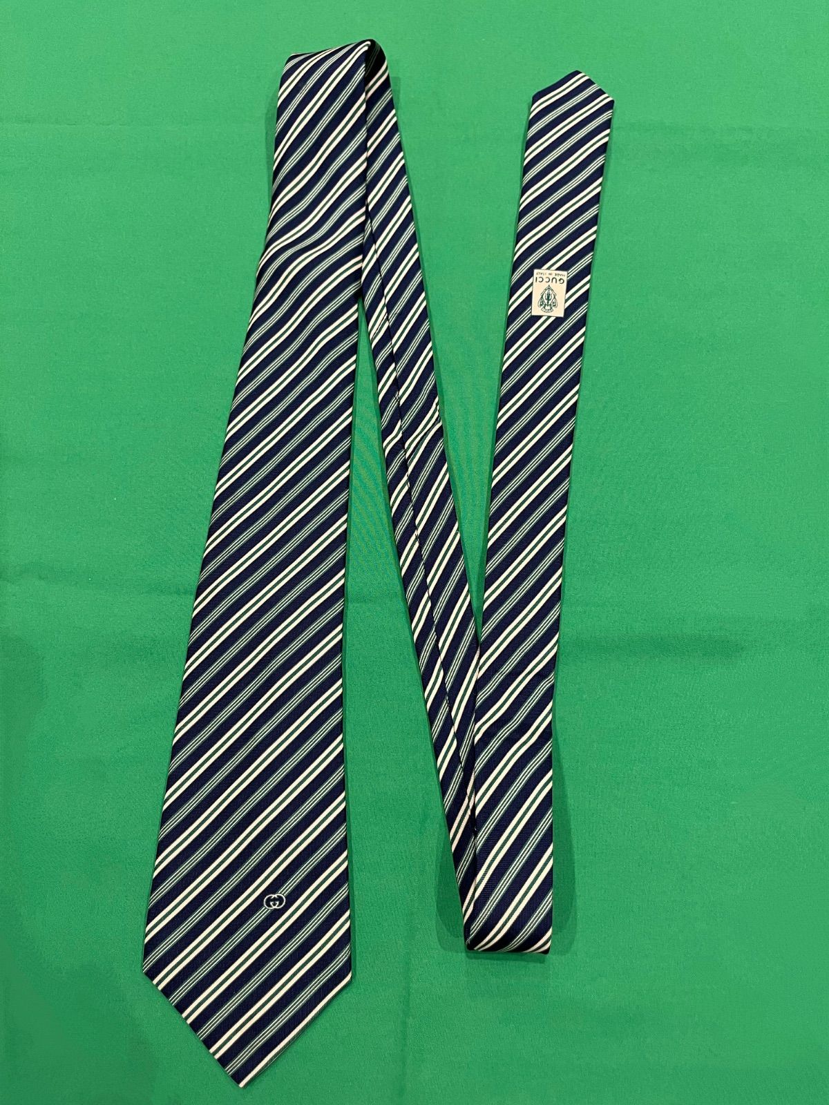 美品】GUCCI グッチ ネクタイ シルク100% インターロッキングG GGロゴ