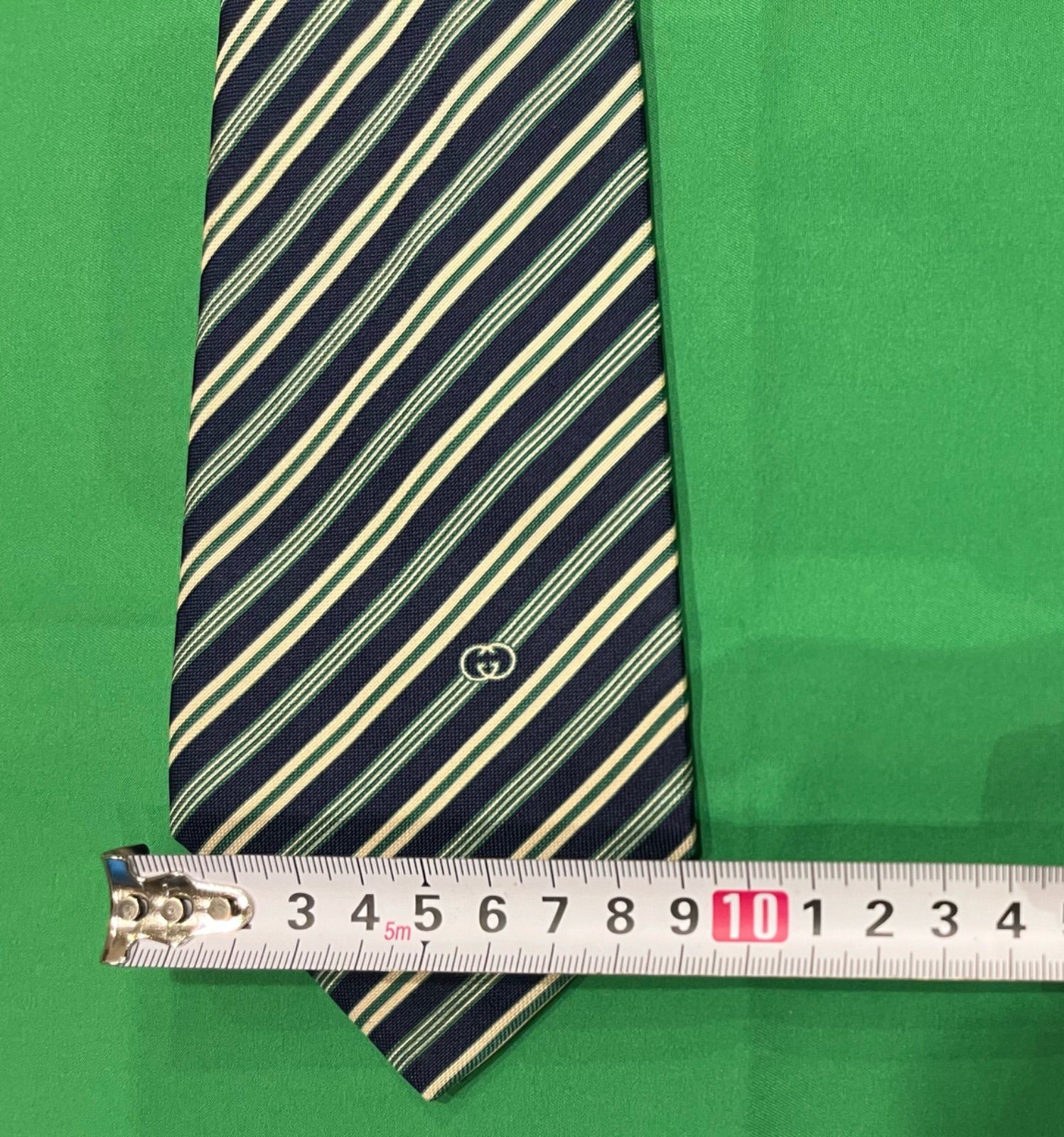 美品】GUCCI グッチ ネクタイ シルク100% インターロッキングG GGロゴ