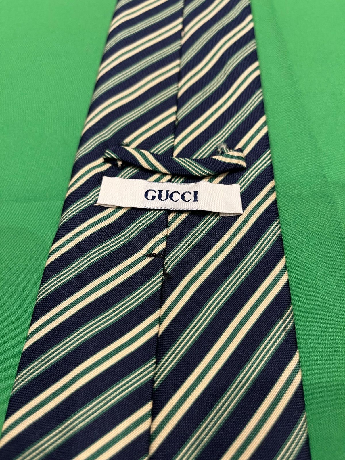 美品】GUCCI グッチ ネクタイ シルク100% インターロッキングG GGロゴ