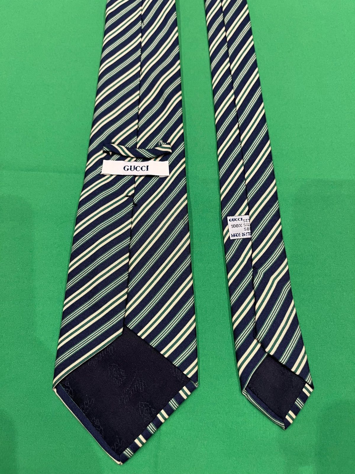 美品】GUCCI グッチ ネクタイ シルク100% インターロッキングG GGロゴ