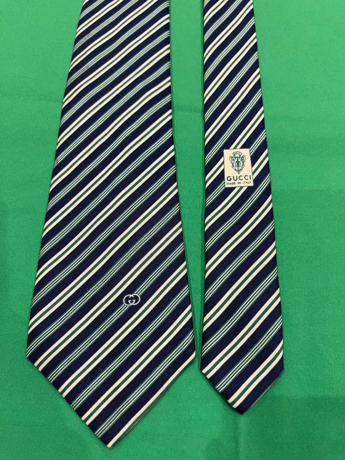 美品】GUCCI グッチ ネクタイ シルク100% インターロッキングG GGロゴ