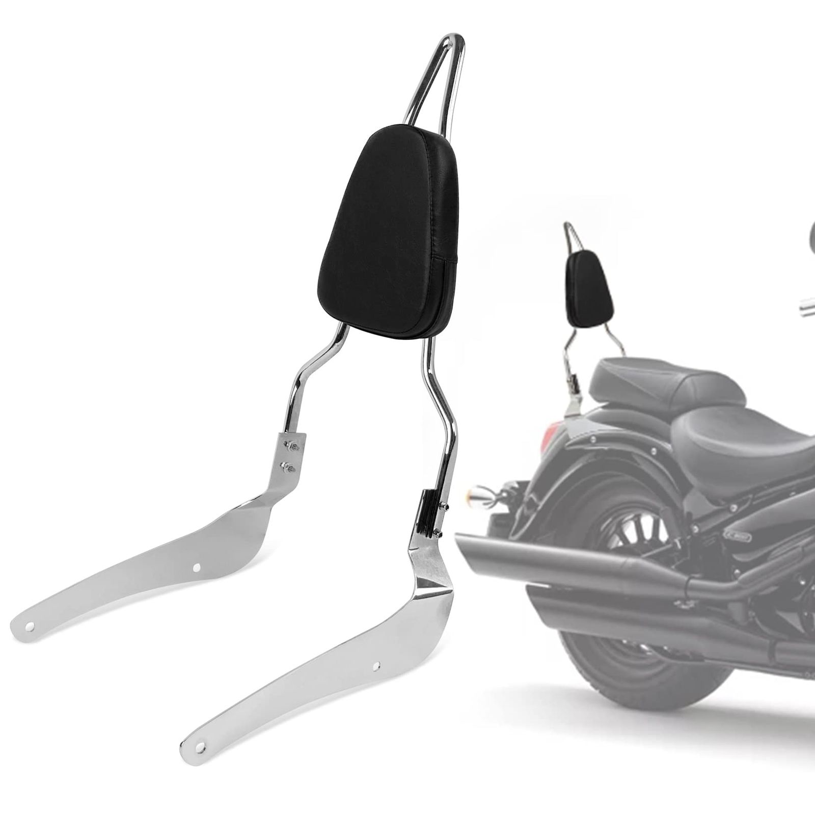 新品 バイク用 シーシーバー リアキャリア付き タンデムバー 背もたれ バックレスト 対応 イントルーダークラシックブールバード VL400 VL800 M50 C50