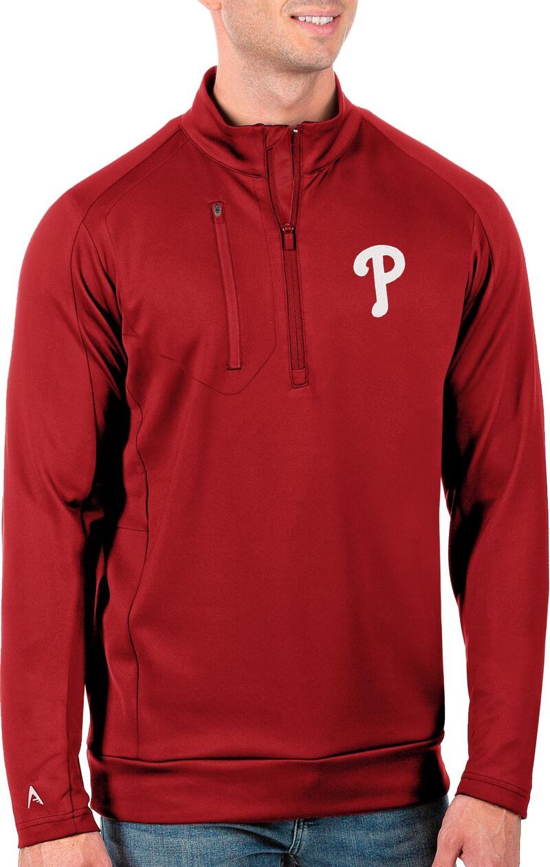 アンティグア メンズ トップス シャツ トール Antigua Mens Tall Philadelphia Phillies Generation Red HalfZipullover NoColo