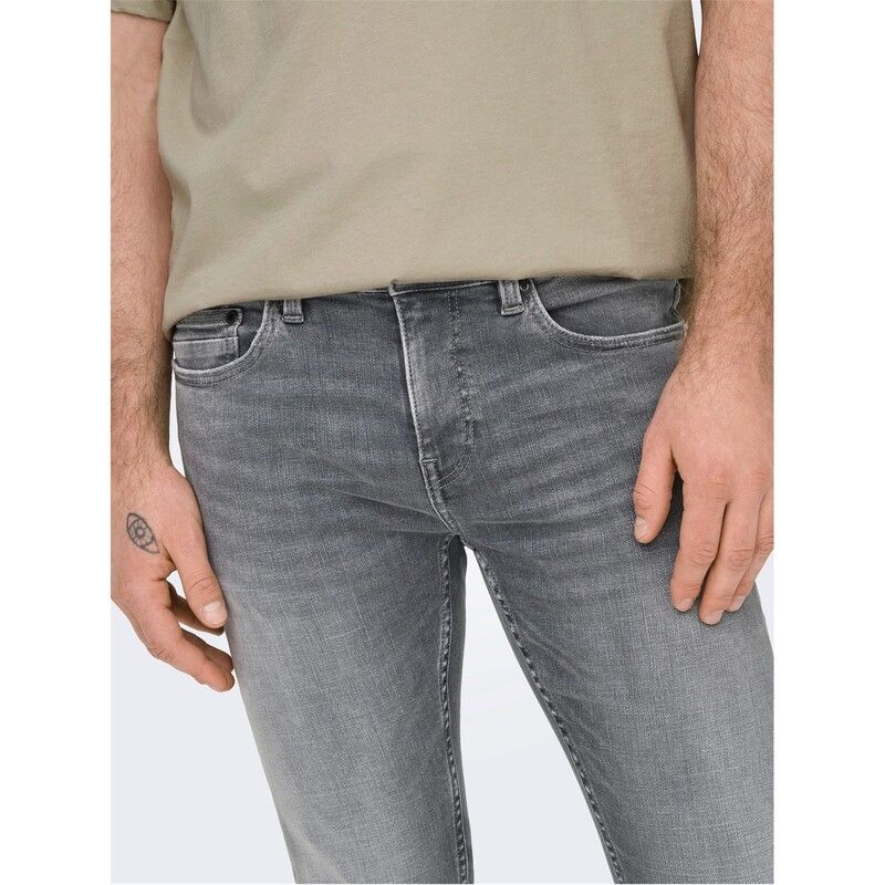 オンリー メンズ ボトムス デニムパンツ ジーンズ Only Jeans Sn99 MGrey Denim デニム