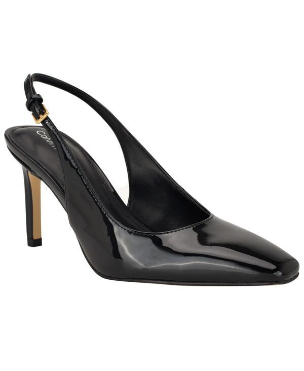 カルバンクライン レディース シューズ パンプス Calvin Klein Womens Harbella Slingback Stiletto Pumps Black Patent ブラック