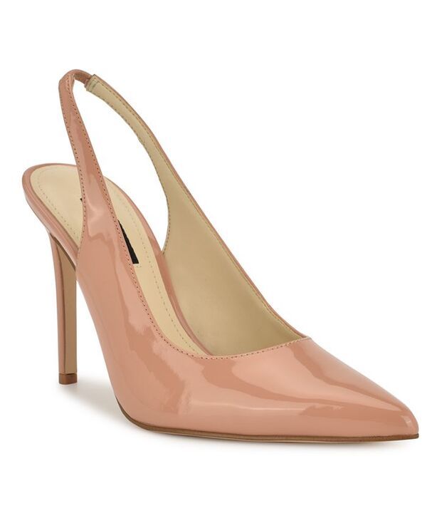 ナインウェスト レディース シューズ パンプス Nine West Womens Feather Slingback Stiletto Pumps Light Natural Patent