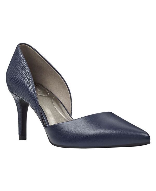 バンドリーノ レディース シューズ パンプス Bandolino Womens Grenow DOrsay Pointed Toe Pumps Navy LizardSmooth ネイビー