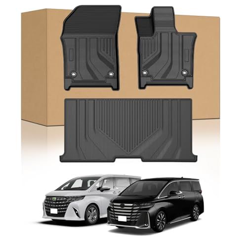 AUTO SPEC トヨタ アルファード ヴェルファイア40系 フロアマット+セカンドマット 立体カーマット 2023年6月-現行 ALPHARD 40 VELLFIRE40系 ガソリン/ハイブリッド共通 立体タイプ 滑り止め加工 防水 防汚 傷防止 取付AR