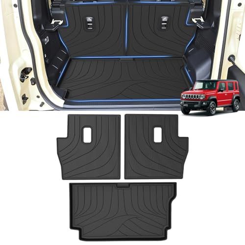 CARVANTA ジムニー ノマド ラゲッジマット 3D ラゲッジカバー トランクマット 2025年4月?現行 Jimny Nomade JC74W AT車 TPE素材 立体 抗菌性 防水 防汚 滑り止め 取付簡単 内装 カスタムパーツ 保護パーツ 3pcAR