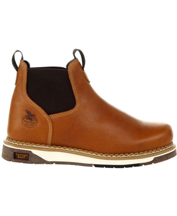 ジョージブーツ メンズ シューズ ブーツ・レインブーツ チェルシー GEORGIA BOOT Mens AMP LT Wedge Chelsea Work Boot Brown ブラウン