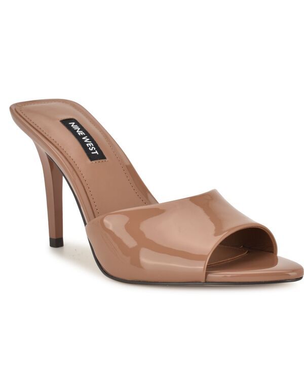 ナインウェスト レディース シューズ サンダル Nine West Womens Hather SlipOn Stiletto Sandals Beige Patent ベージュ