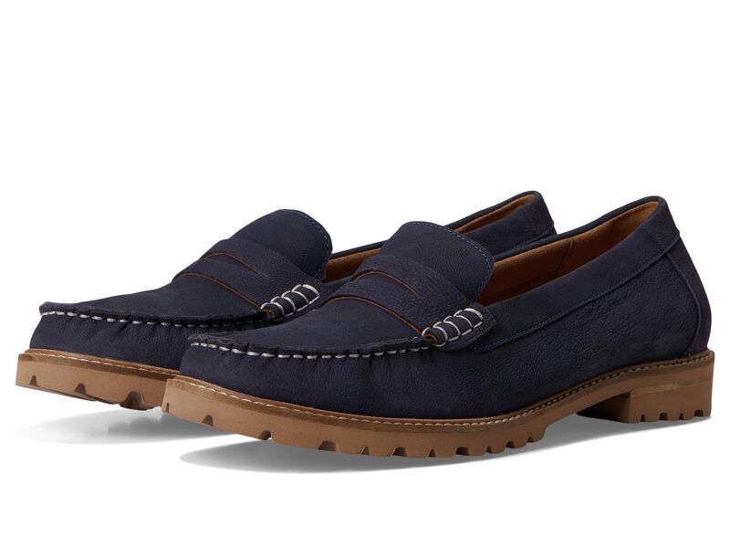 トロッターズ レディース シューズ スリッポン・ローファー Trotters Francey Navy Nubuck ネイビー
