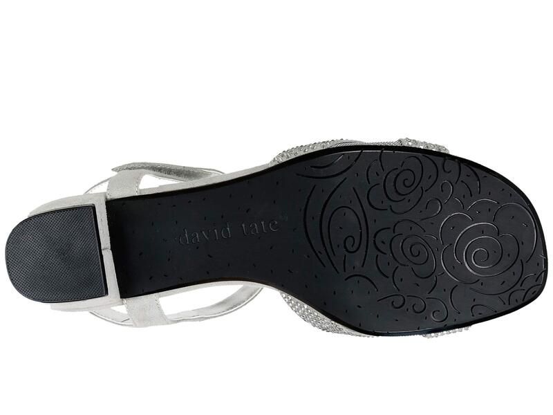ダイビッドテイト レディース シューズ ヒール David Tate Rain Silver Satin シルバー