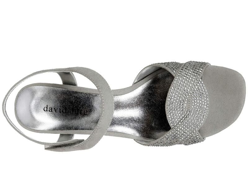ダイビッドテイト レディース シューズ ヒール David Tate Rain Silver Satin シルバー