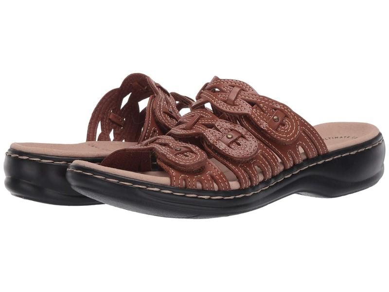 クラークス レディース シューズ ヒール Clarks Leisa Faye Tan Leather タン