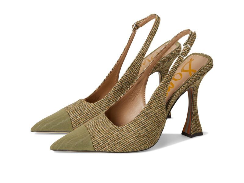 サムエデルマン レディース シューズ ヒール Sam Edelman Odette 2 Slingback Shoes Olive Branch Plaid Multi オリーブ