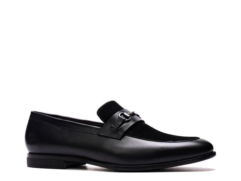 カルロスサンタナ メンズ シューズ スリッポン・ローファー Carlos by Carlos Santana Lucien Loafer Black Leather ブラック