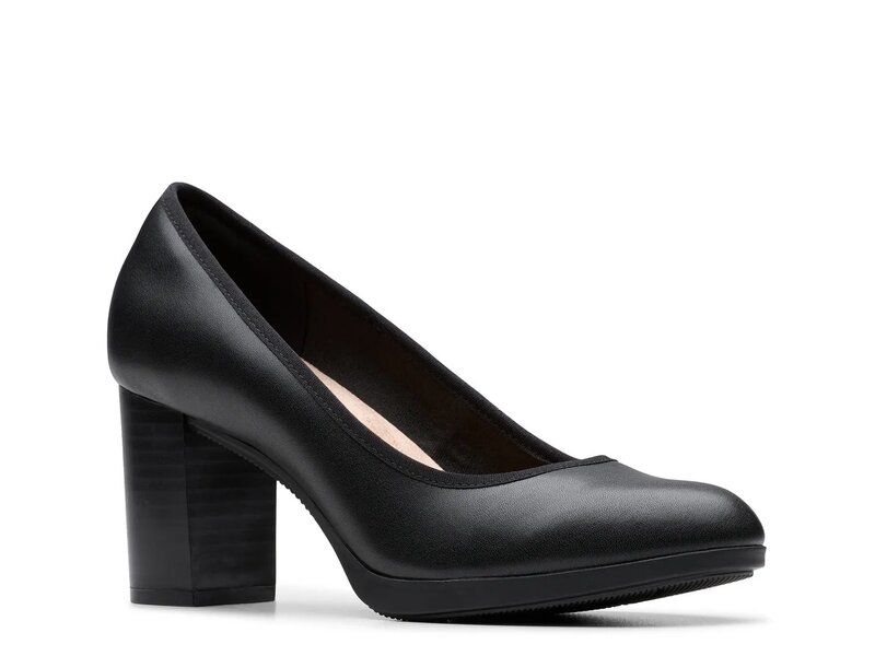 クラークス レディース シューズ パンプス Clarks Bayla Carly Pump Black Leather ブラック