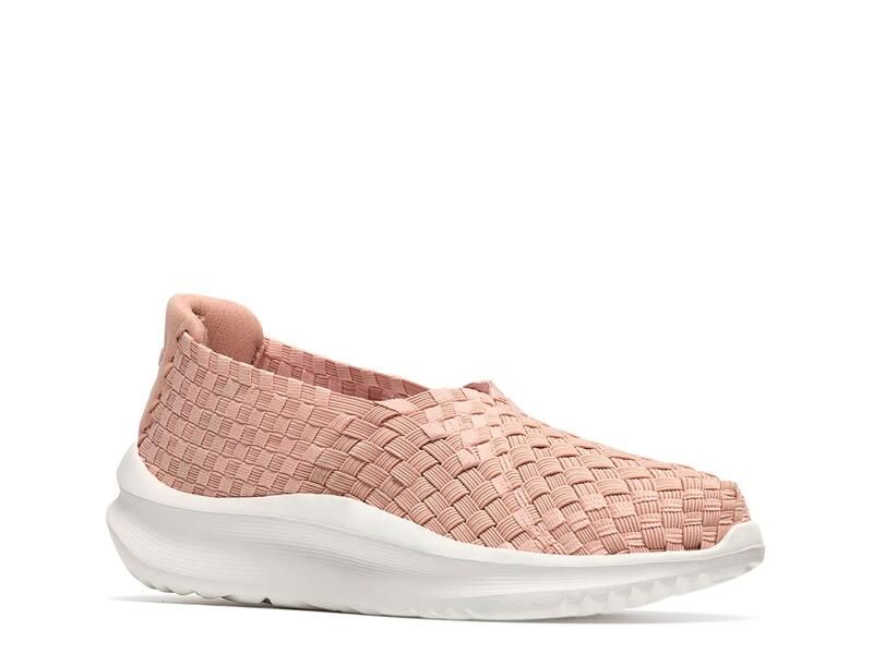 クラークス レディース シューズ スリッポン・ローファー Clarks Cloudsteppersolevana Weave SlipOn Pale Peach ピーチ