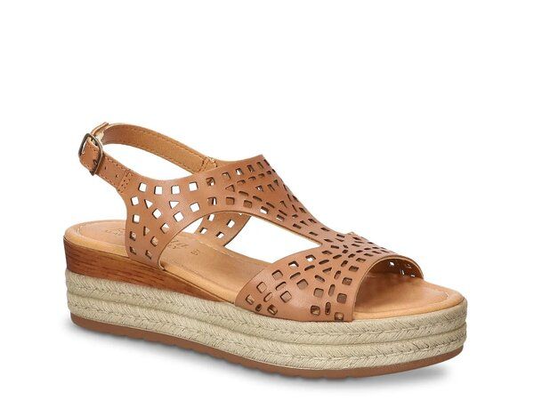 ベラヴィータ レディース シューズ サンダル Bella Vita Ann Espadrille Wedge Sandal Brown Leather ブラウン