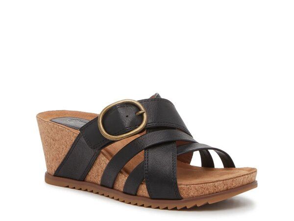 ユーロソフト レディース シューズ サンダル Eurosoft Teddie Wedge Sandal Black ブラック
