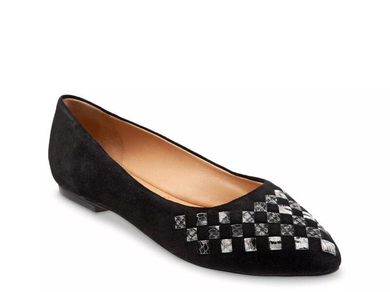 トロッターズ レディース シューズ パンプス Tシャツ Trotters Estee Flat Black Pattern ブラック