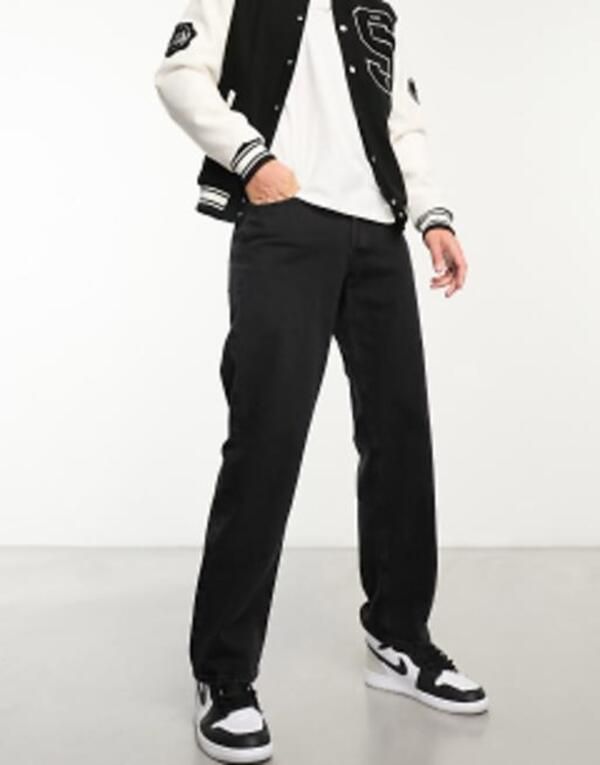ジャック アンド ジョーンズ メンズ ボトムス デニムパンツ ジーンズ Jack Jones Intelligence Eddie baggy jeans Black Denim ブラック