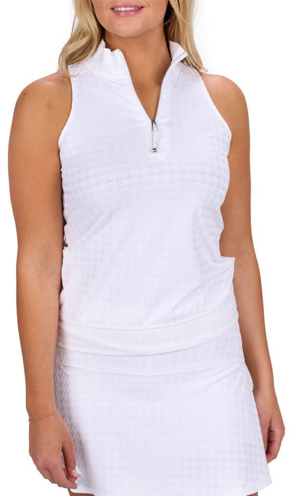 ブラックローバー レディース トップス ポロシャツ ノースリーブ Black Clover Womens Lynx Sleeveless Golf Polo White ホワイト