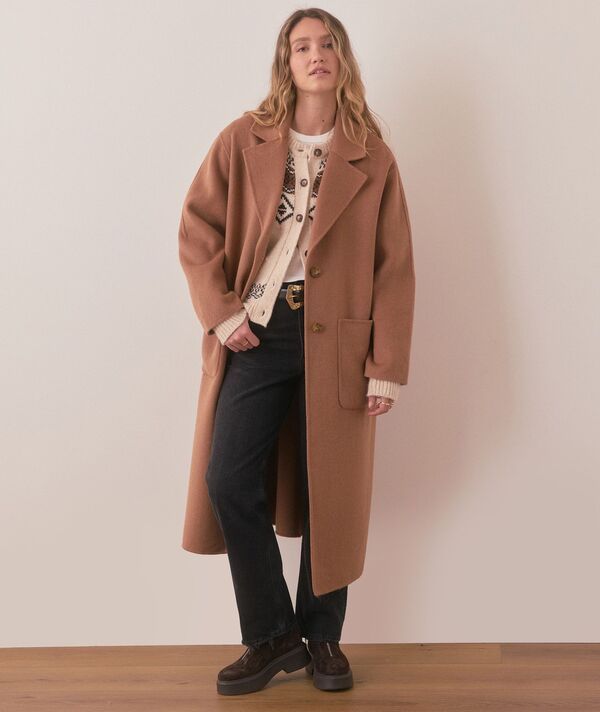 マリーン レイヤー レディース アウター ジャケット・ブルゾン コート Marine Layer Womens Colette Oversized Longline Coat Camel キャメル