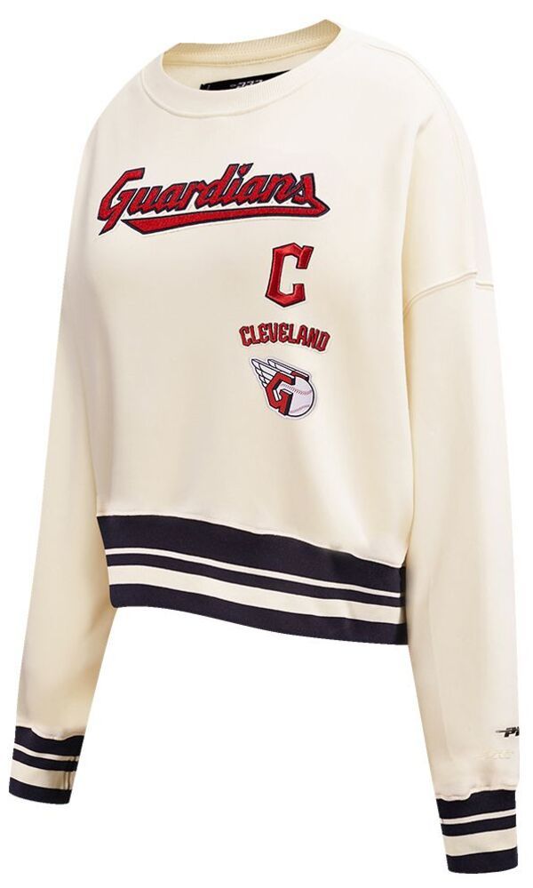 プロスタンダード レディース アウター パーカー・スウェット クルーネック シャツ フリース Pro Standard Womens Cleveland Guardians Retro Fleece