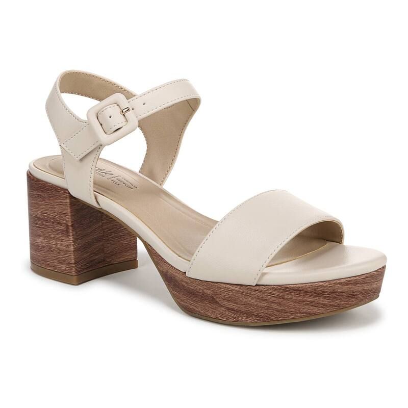 ライフストライド レディース シューズ パンプス プラットフォーム サンダル LifeStride Rhythmn Womens Platform Strappy Sandal Cream Beige