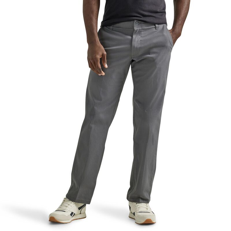リー メンズ ボトムス カジュアルパンツ Mens Leextreme Motion Straight Fit Flat Front Pants Painter Gray グレー