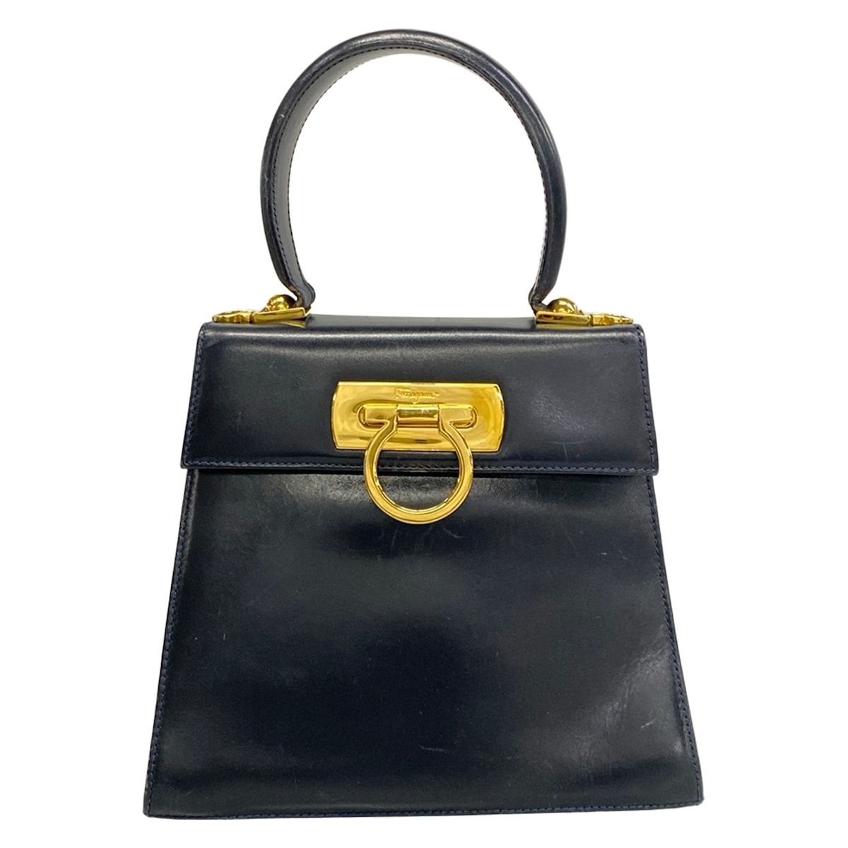 FERRAGAMO/SalvatoreFerragamo(サルバトーレフェラガモ) ハンドバッグ ガンチーニ ダークネイビー レザー