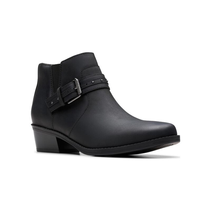 クラークス レディース シューズ ブーツ・レインブーツ アンクル ヒール Clarks Danyelle Wish Womens Ankle Boots with Block Heel Zip Clo