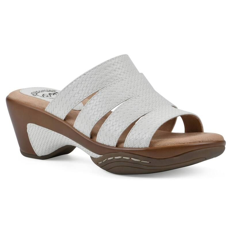 ホワイトマウンテン レディース シューズ サンダル White Mountain Valora WomenslipOn Clog Sandals White Woven ホワイト