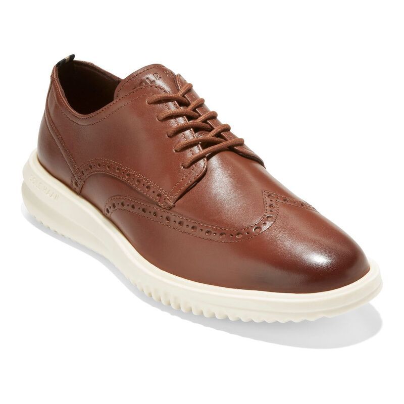 コールハーン メンズ シューズ オックスフォード ウィングチップ レザー Cole Haan Grand Wingtip Mens Leather Oxford Shoes British Tan I