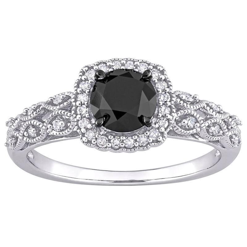 ステラ グレース レディース アクセサリー リング ヴィンテージ Stella Grace 10k White Gold 34 CaratW Black and White Diamond Vinta
